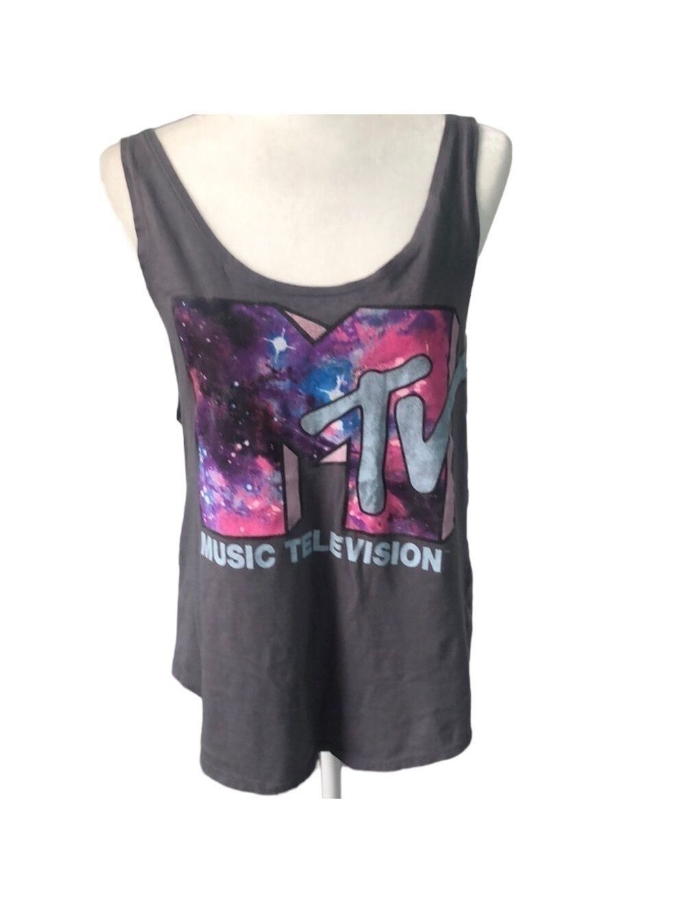 Recycled Karma MTV Logo Music Television Tank Size Large